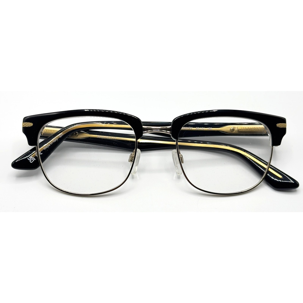 Serengeti Eyeglasses Frame Chadwick SP562001RX Black Horn Rim Browline 52mm New